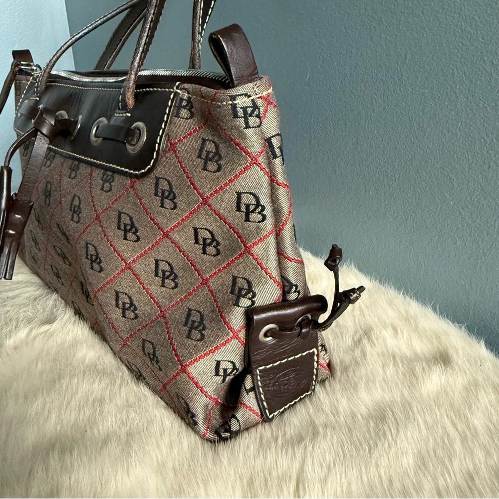 Dooney and Bourke Vintage Quilted Monogram Zip Top Tote - Picture 2 of 12